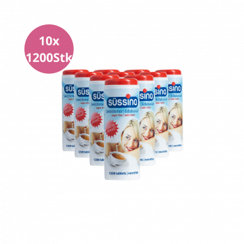 SÜSSINA – Süßstoff Tischspender 10er Pack: kalorienfrei, zuckerfrei, lactosefrei, vegan